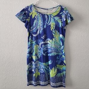 Lilly Pulitzer Marah Dress Peacock Nest To Nothing Twilight Blue Size S